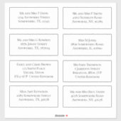 Elegante individuele gastnaam en -adres Verzending Sticker (Vel)
