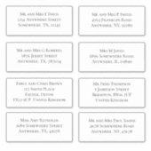 Elegante individuele gastnaam en -adres Verzending Sticker (Voorkant)