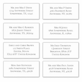 Elegante individuele gastnaam en -adres Verzending Sticker