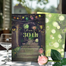 Elegante ingang met slingerlichtjes 30e verjaardag
