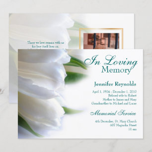 Elegante ingelijste foto gedenkteken begrafenisdie kaart