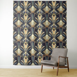 Elegante ingewikkelde art deco luxe goud wandkleed
