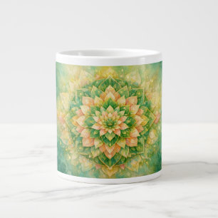 Elegante Ingewikkelde Bloemrijke Mandala Kunst Grote Koffiekop
