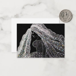 Elegante Ingewikkelde Lijnkunst Platte Notitiekaar Notitiekaartje
