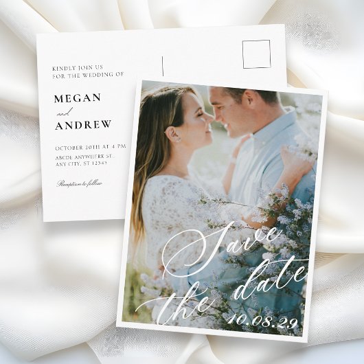 Elegante inimalistische bruiloft briefkaart