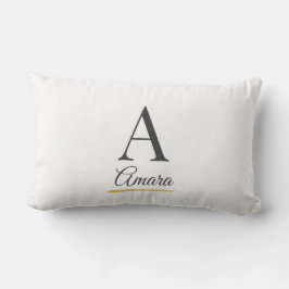 Elegante Initiaal en Naam Monogram Kussen
