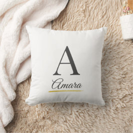 Elegante Initiaal en Naam Monogram Kussen