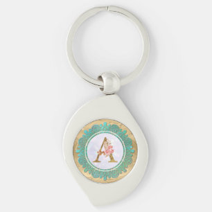 Elegante Initiaal Letters met Monogram en Mandala Sleutelhanger