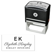 Elegante Initiaal Schrift Naam Monogram Zelfinktende Stempel (In situ)
