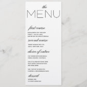 Elegante Initialen bruiloft menu (Voorkant)