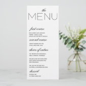 Elegante Initialen bruiloft menu (Staand voorkant)
