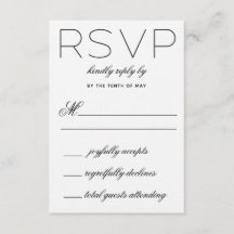 Elegante Initialen Bruiloft RSVP-kaart