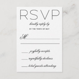 Elegante Initialen Bruiloft RSVP-kaart RSVP Kaartje