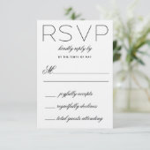 Elegante Initialen Bruiloft RSVP-kaart RSVP Kaartje (Staand voorkant)