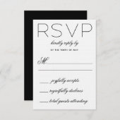Elegante Initialen Bruiloft RSVP-kaart RSVP Kaartje (Voorkant / Achterkant)
