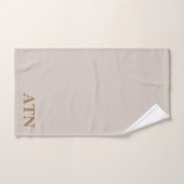 Elegante initialen modern stijlvol design Kleur Br Bad Handdoek (Handdoek)