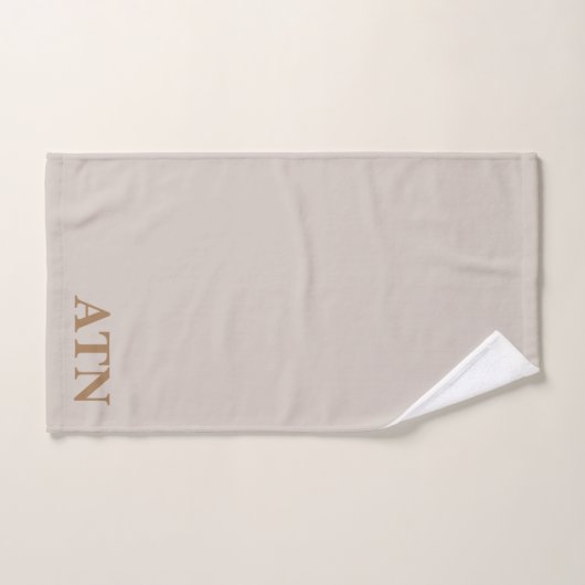 Elegante initialen modern stijlvol design Kleur Br Bad Handdoek (Handdoek)