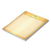 Elegante initialen op goud notitieblok (Linkerzijde)