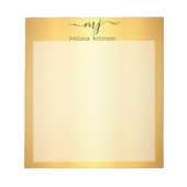 Elegante initialen op goud notitieblok (Voorkant)
