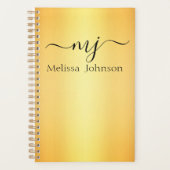 Elegante initialen op goud planner (Voorkant)