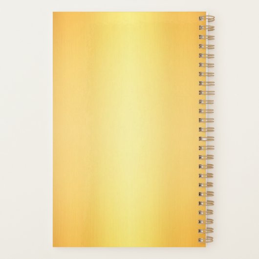 Elegante initialen op goud planner (Achterkant)