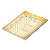Elegante initialen op gouden dagbladen notitieblok (Linkerzijde)