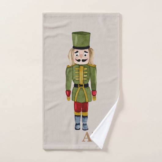 Elegante initialen traditionele notenkraker bad handdoek (Handdoek)