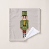 Elegante initialen traditionele notenkraker bad handdoek (Wasdoekje)