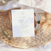 Elegante Initialen Zwart Wit Budget Fotobruiloft