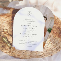 Elegante Initialen Zwart & Wit Fotoboog bruiloft