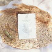 Elegante Initialen Zwart & Wit Fotobruiloft Bedankkaart