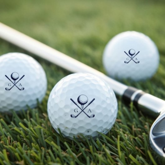 Elegante initiële aangepaste golf cadeau- Modern m Golfballen