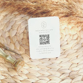 Elegante initiële foto QR-code trouw-RSVP Informatiekaartje