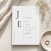 Elegante initiële monogram bruiloft kaart