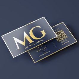 Elegante initiële professionele donkerblauwe goude