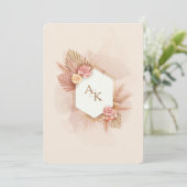 Elegante initiële uitnodiging tot verloving (Staand voorkant)