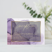 Elegante Inkt Roos Pruim Ontvangst Uitnodiging (Staand voorkant)