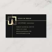 Elegante inktpen logo professional visitekaartje (Achterkant)