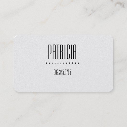 Elegante inrichting en ontwerp / interieurontwerp visitekaartje (Achterkant)