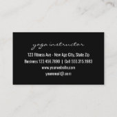 Elegante Instructeur | Mandala Gouden Zwarte Boho Visitekaartje (Achterkant)