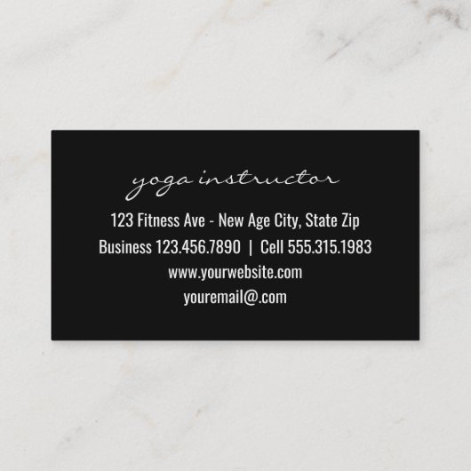 Elegante Instructeur | Mandala Gouden Zwarte Boho Visitekaartje (Achterkant)