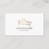 Elegante interieurontwerper huis faseringsbank visitekaartje (Voorkant)