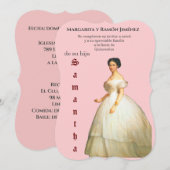 Elegante Invitacion de Quince Años - Quinceanera Kaart (Voorkant / Achterkant)