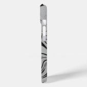 Elegante iPhone 1 met zwart-wit marmerbladwervelin Case-Mate iPhone Case (Achterkant / Links)