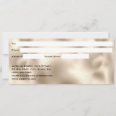 Elegante Iridiserende en Parel Folie Cadeaubon Kaart (Achterkant)