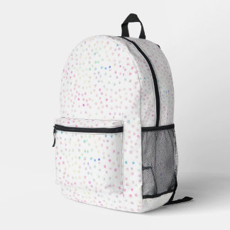 Elegante Iridiserende Glitter Stippen Wit Design Bedrukte Rugzak