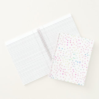 Elegante Iridiserende Glitter Stippen Wit Design Notitieboek