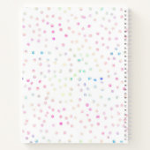 Elegante Iridiserende Glitter Stippen Wit Design Notitieboek (Achterkant)