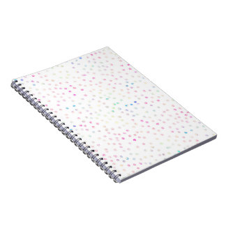Elegante Iridiserende Glitter Stippen Wit Design Notitieboek