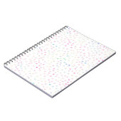 Elegante Iridiserende Glitter Stippen Wit Design Notitieboek (Linkerzijde)